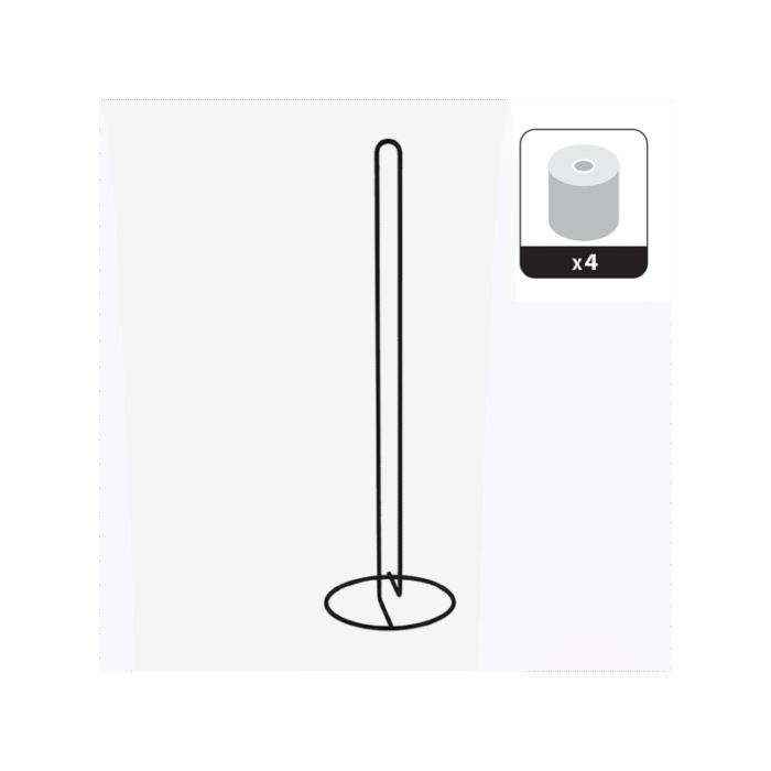 Wc-paberi hoidja 40,5cm matt must Stock - Image 2