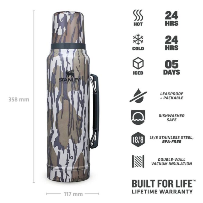 Vaakumtermos Classic 1l Bottomland Mossy Oak Stanley - Image 3