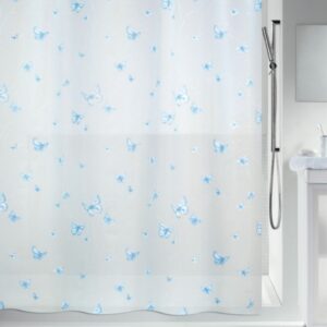 Vinüülkardin Butterfly sinine PVC