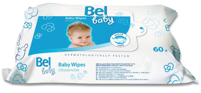 Niisked puhastuslapid beebile Ultrasensitive Bel Baby 60tk