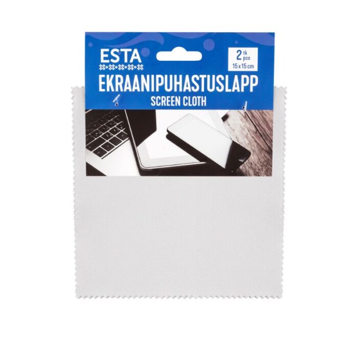 Ekraanipuhastuslapid 15x15cm Esta 2tk