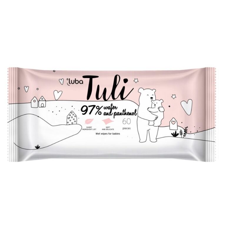 Tuli niisked salvrätikud beebile 97% vesi, pantenool 60 tk