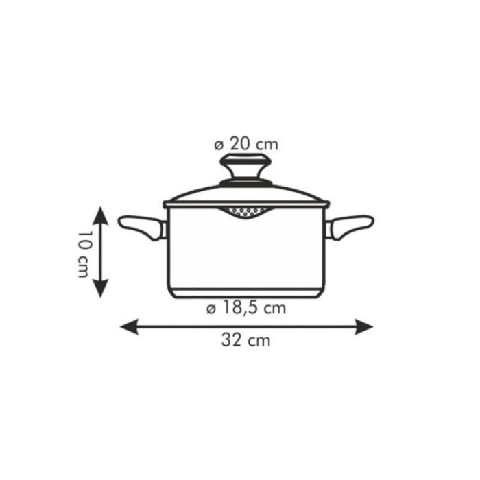 Pott kaanega, tilaga Presto 20cm, 2,5L - Image 2