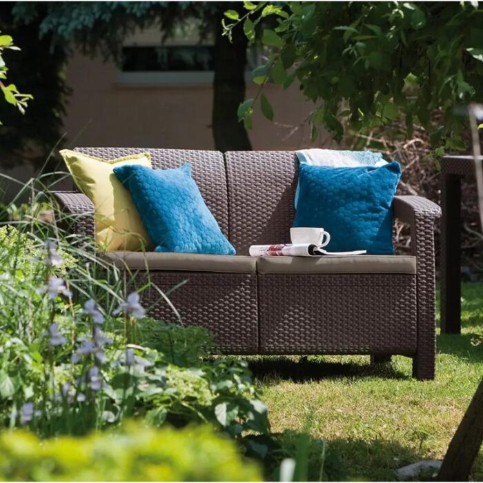 Aiadiivan Corfu, Loveseat 2-ne, pruun - Image 3