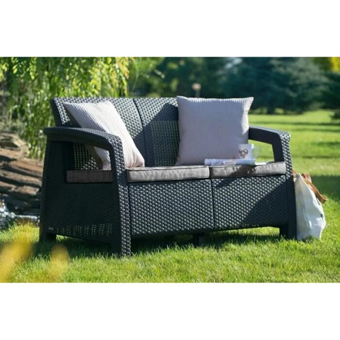Aiadiivan Corfu, Loveseat 2-ne, grafiit - Image 3