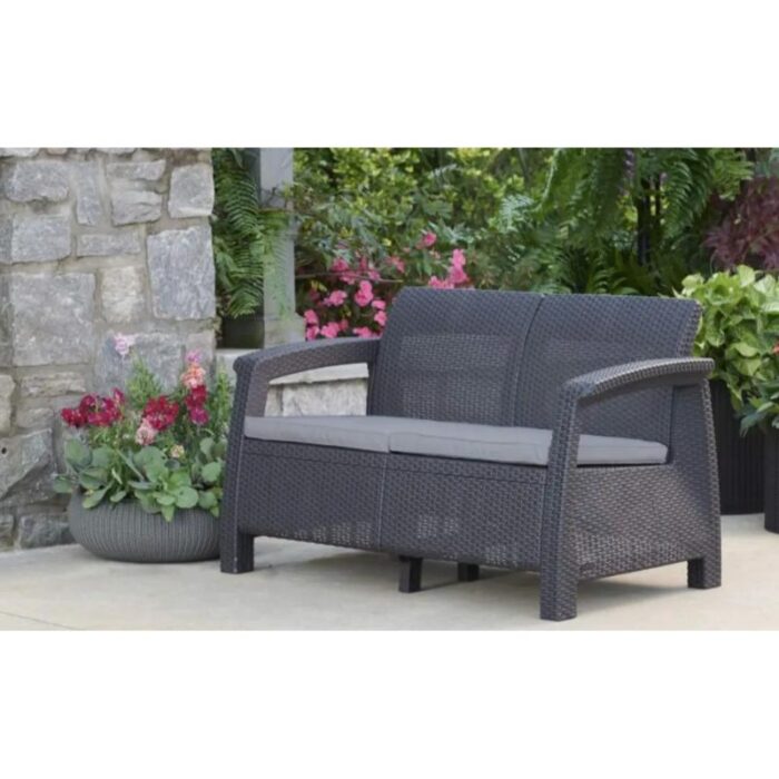 Aiadiivan Corfu, Loveseat 2-ne, grafiit - Image 4