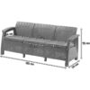 Aiadiivan Corfu, Loveseat 3-ne, pruun - Image 3
