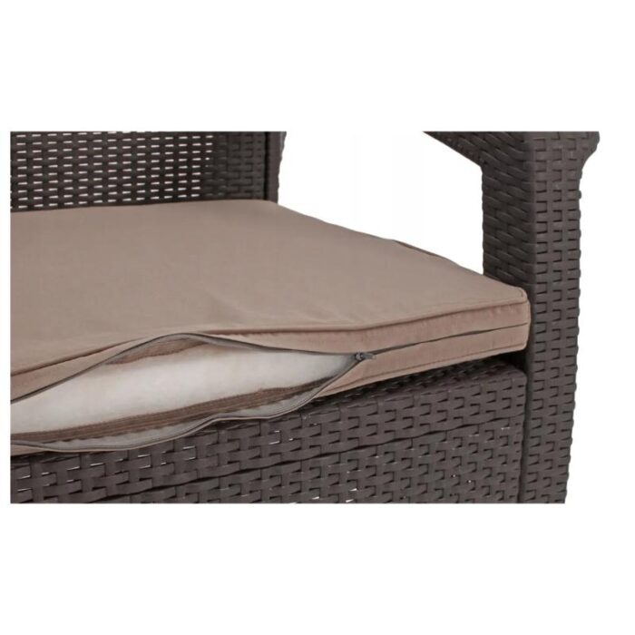 Aiamööbli komplekt Corfu Relax, nurgadiivan+laud, pruun - Image 7
