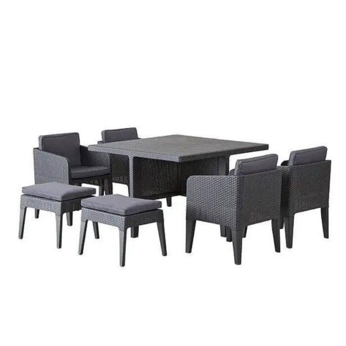 Aiamööbli komplekt Columbia 4+4+1, grafiit - Image 8