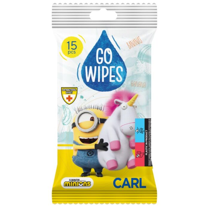Niisked salvrätikud lastele GoWipes Minions, 15tk