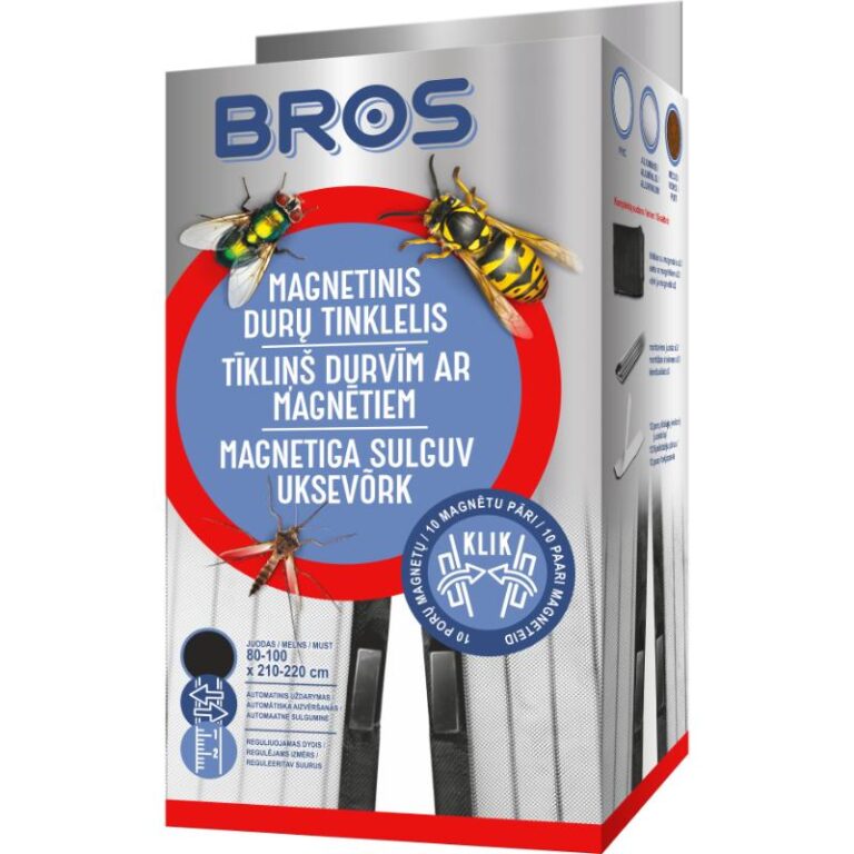 Uksevõrk magnetiga 100*220cm (must) Bros