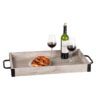 Köögiriiul ratastel Rustico, 80x40x89,5cm, must/hall - Image 5