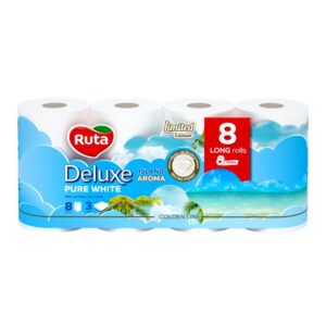 Lõhnastatud tualettpaber Pure White Deluxe aroomiga,  3-kihiline