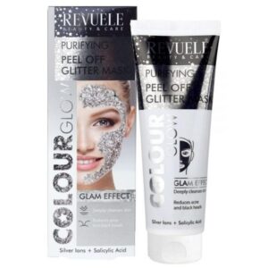 Colour Glow Glitter Näomask kooriv, hõbedaiooniga 80ml