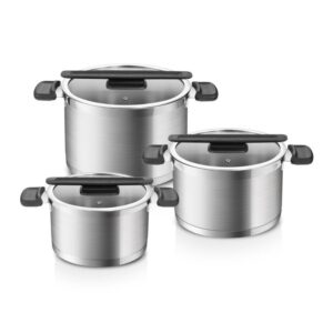 Pottide komplekt kaantega Compact 3-osaline Tescoma