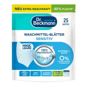 Pesuvahendi lehed Magic Leaves Sensitive Cotton Fresh 25 tk