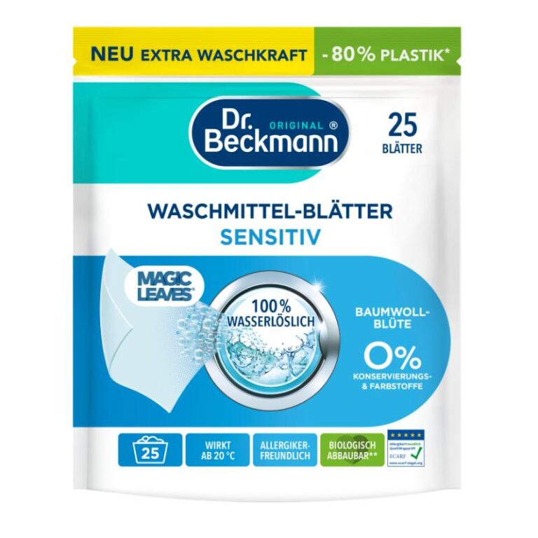 Pesuvahendi lehed Magic Leaves Sensitive Cotton Fresh 25 tk