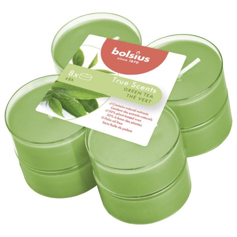 Lõhna-teeküünlad Maxi 8h, Roheline Tee True Scents 8tk