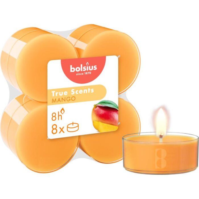 Lõhna-teeküünlad Maxi 8h, mango 8tk