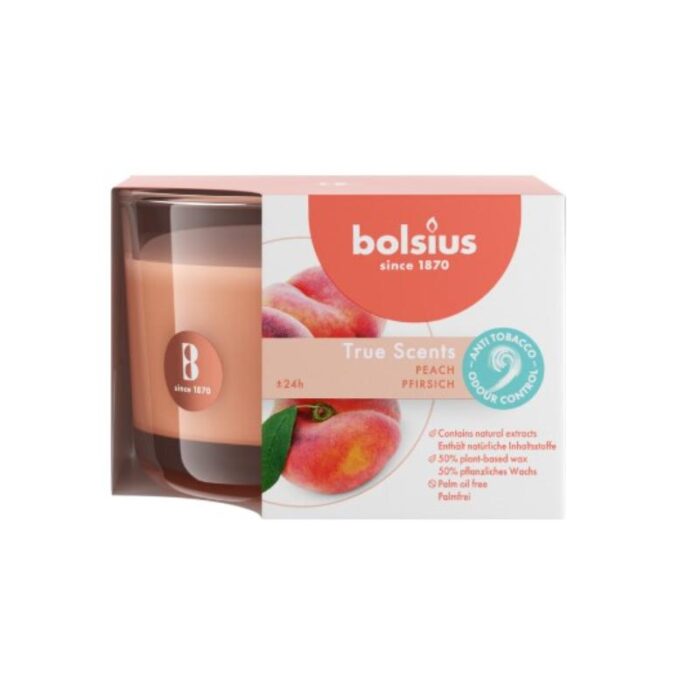 Lõhnaküünal klaasis 24h, virsik True Scents