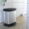 Pedaaliga prügikast 30l, hõbe (plast) - Image 3