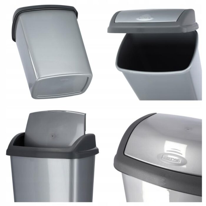 Prügikast Swing bin 25l, hall/grafiit - Image 2