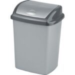 Prügikast Swing bin 25l, hall/grafiit