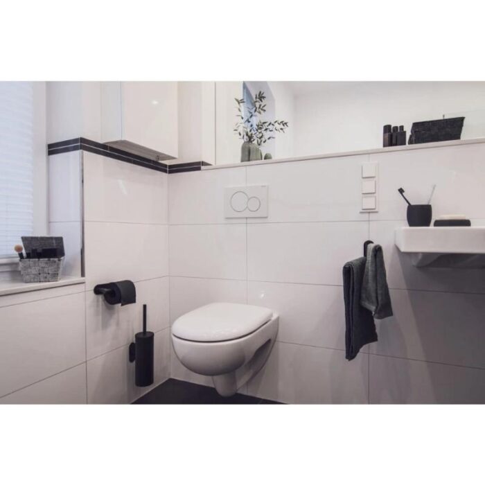 WC-paberihoidja Orea,must (kleebitav) - Image 2