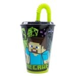 Joogitops kõrrega Minecraft 430ml