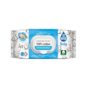 Niisked salvrätikud beebidele biolagunevad sulguriga GoWipes 50tk