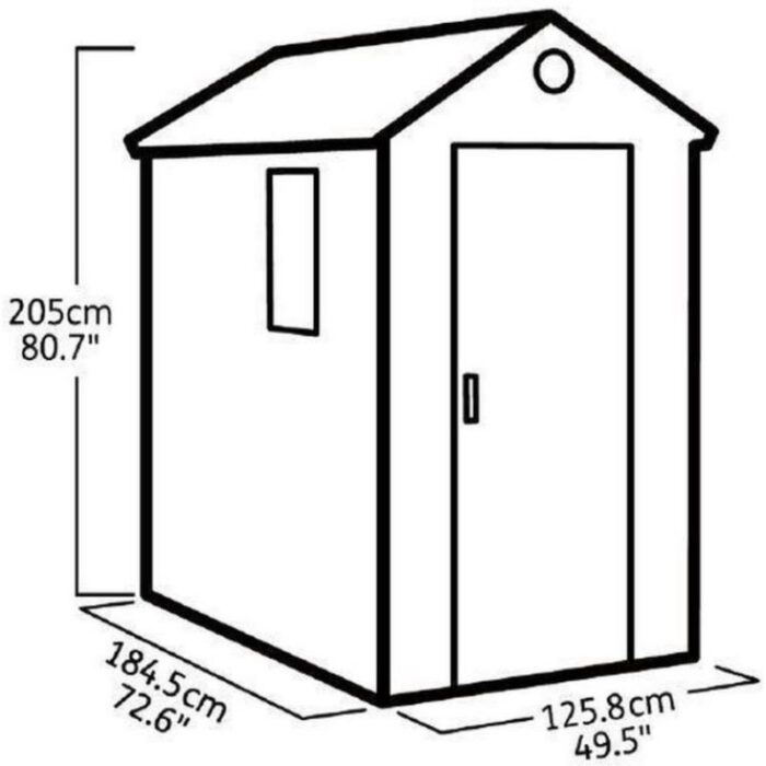 Aiakuur Darwin 4x6; 1,98m2, hall Keter - Image 2