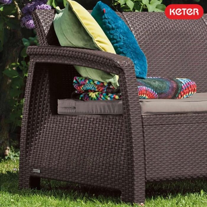 Aiadiivan Corfu, Loveseat Max 3-ne, pruun