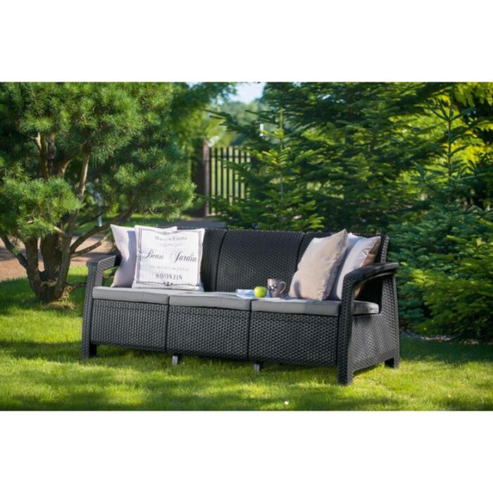 Aiadiivan Corfu, Loveseat 3-ne, grafiit Keter - Image 6