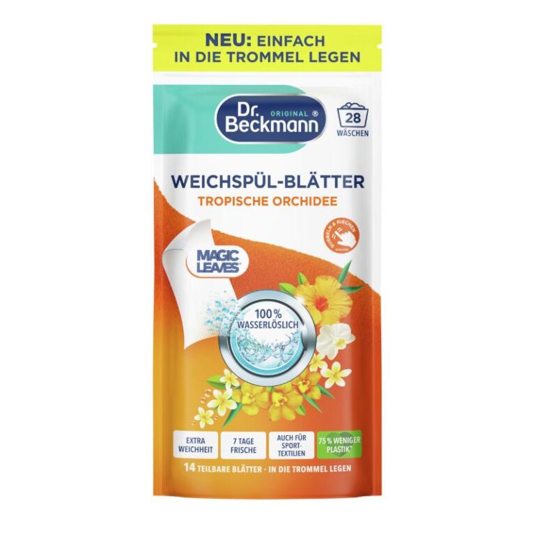 Pesupehmendaja lehed Magic Leaves Tropical Orchid 28 pesukorda Dr.Beckmann