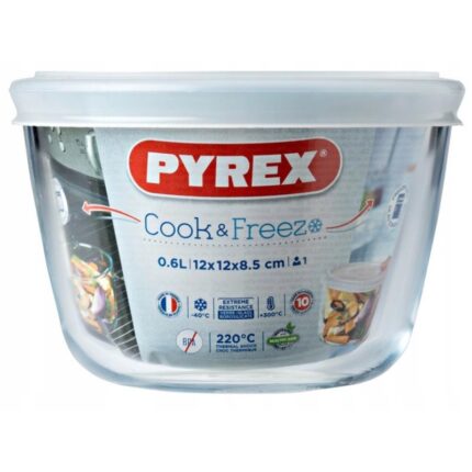 Kauss kaanega Cook&Freeze 0,6l Pyrex