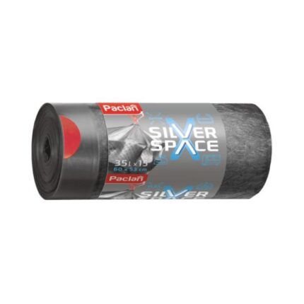 Prügikott Silver Space 35l, tugev, paelaga, 15tk