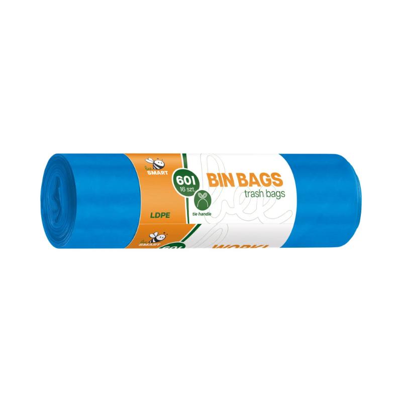 5900942242436 Prügikott Bee Smart 60lx16tk sangadega,sinine