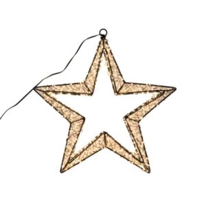 LED valgusti Täht 36cm, soe valgus, taimer