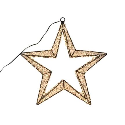 LED valgusti Täht 36cm, soe valgus, taimer