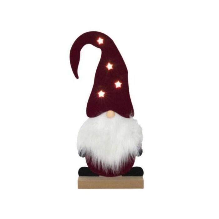 LED dekoratsioon Päkapikk 35cm, punane, vilt