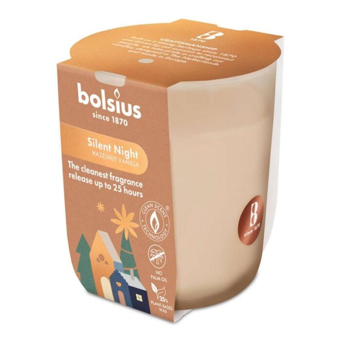 Lõhnaküünal klaasis Vaikne öö 25h