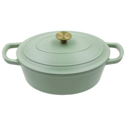 Malmpott ovaalne 3,2L/ 27x21,3cm, mündiroheline