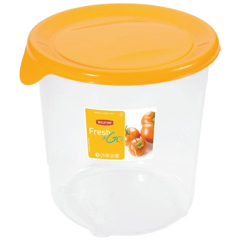 3253920564023 Toidukarp Fresh&Go 1l, ümar, kollane Curver - Image 1
