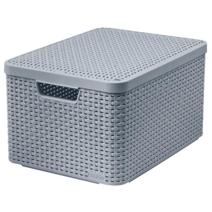 Kast kaanega Style L 30l, helehall