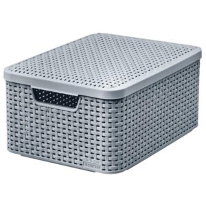 Kast kaanega Style M 18l, helehall