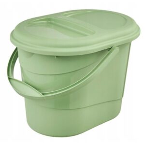 Ämber ovaalne, kaanega 13l, ECO, roheline