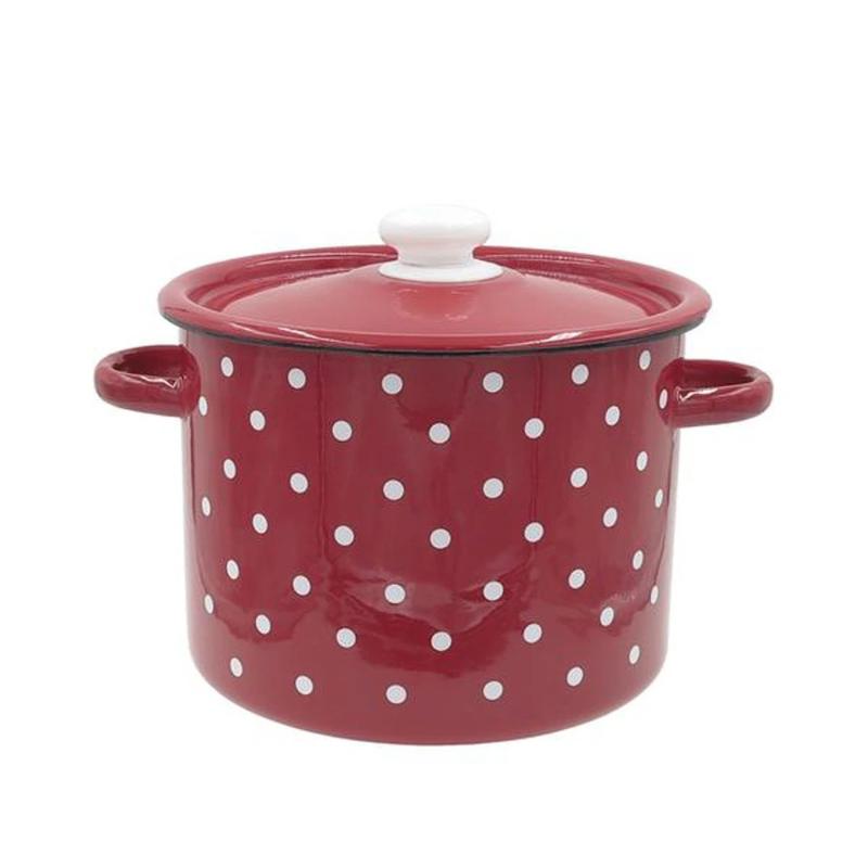 4824042066574 Emailpott Punane/valge täpp 3l