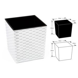 Lillekast Juka Rotang XS 19x19cm, valge