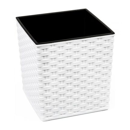 Lillekast Juka Rotang S 25x25cm, valge