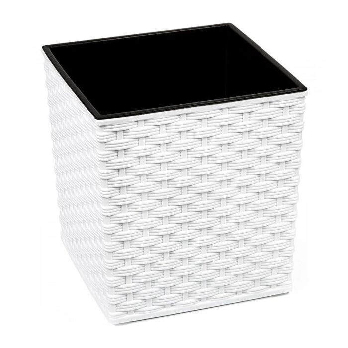 Lillekast Juka Rotang M 30x30cm, valge